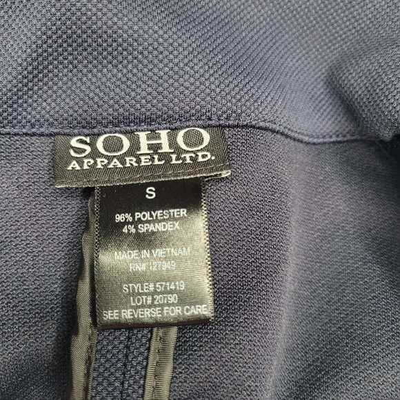 Nautical Blazer Soho Apparel LTD Navy Blue and White Small Collared Butt… - Picture 8 of 9